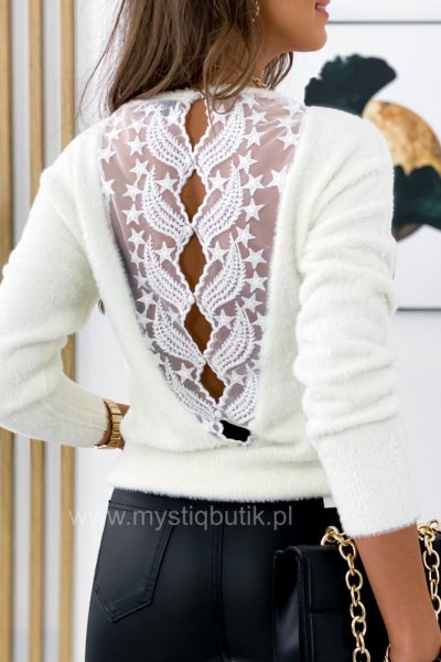 Sweter J.LOUIS sexy back - ecru