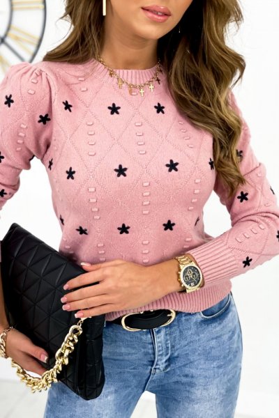 Sweter STAR - pink