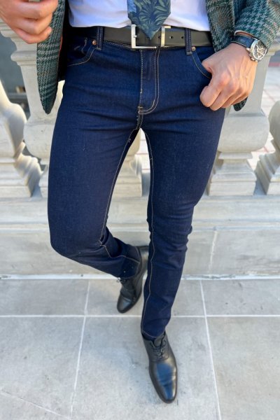 Spodnie męskie ciemny jeans KA8187