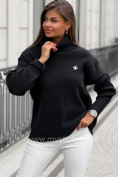 Sweter/Golf Premium - czarny