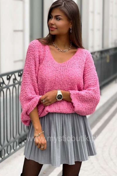 Sweter OVERSIZE plush - pink