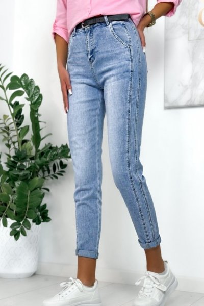 Spodnie jeansowe Mom Fit - blue