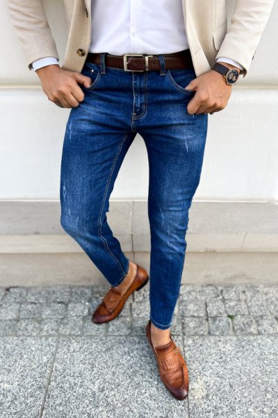 Spodnie męskie jeans KX1361-3A