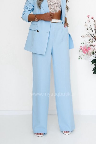 Spodnie damskie typu palazzo parma MF 1 - błękitne