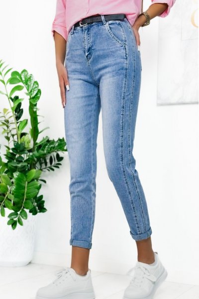 Spodnie jeansowe Mom Fit - blue