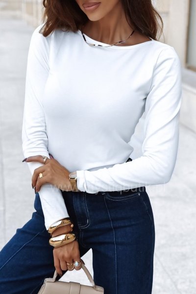 Bluzka bawełniana z serii BASIC - biała