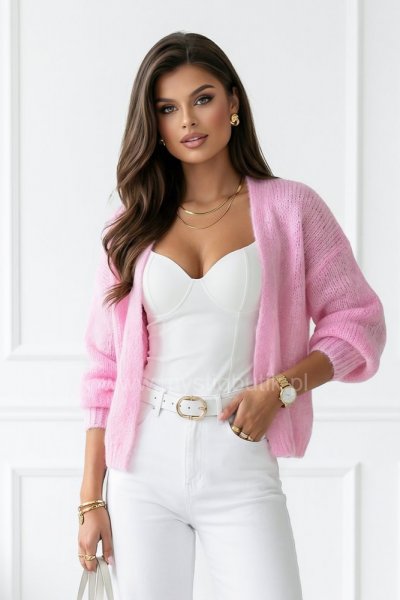 Sweter/kardigan HOLLY - różowy