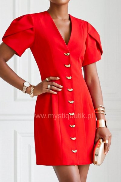 Sukienka marynarkowa MODELLO - koral