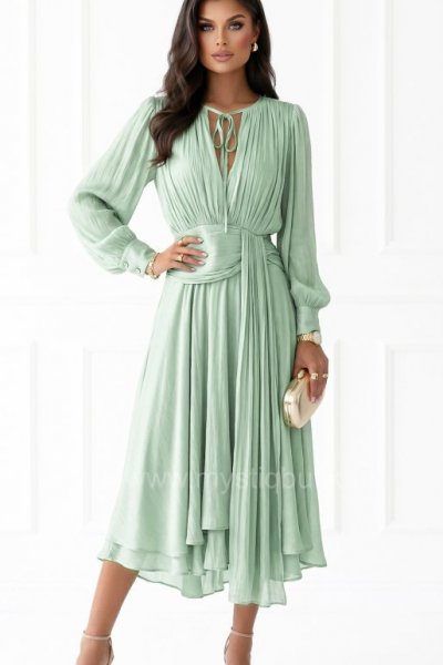 Sukienka midi FANCY - zielona