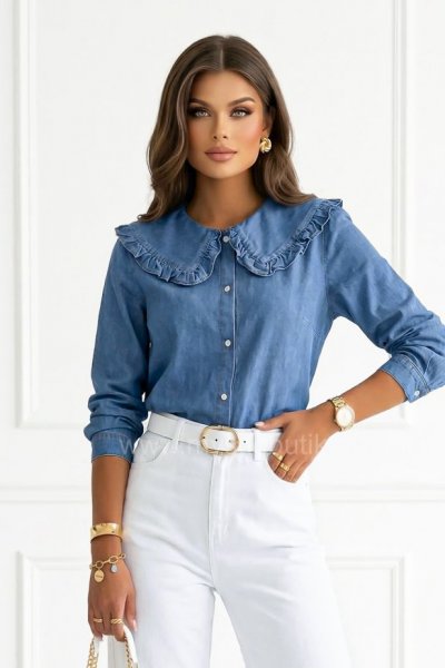 Koszula jeansowa Baby Doll - niebieska