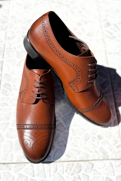 Buty męskie Derby camel H28