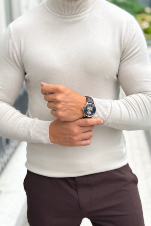 Golf męski chłodny beż