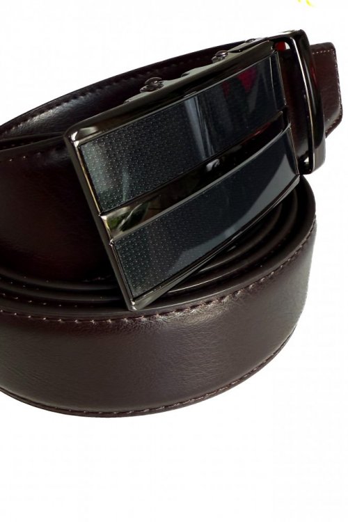 Pasek męski automatyczny H08 czekoladowy